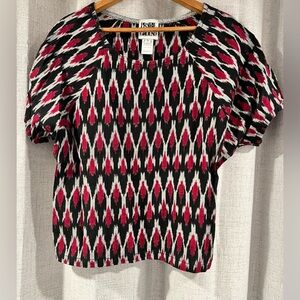 Prairie Underground Black and Red Indi-Geo Blouse
